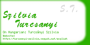 szilvia turcsanyi business card