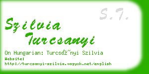 szilvia turcsanyi business card